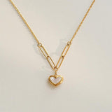 Women's Simple Fashion Shell Peach Heart Necklace – Jewelry Gift Ideas — 2