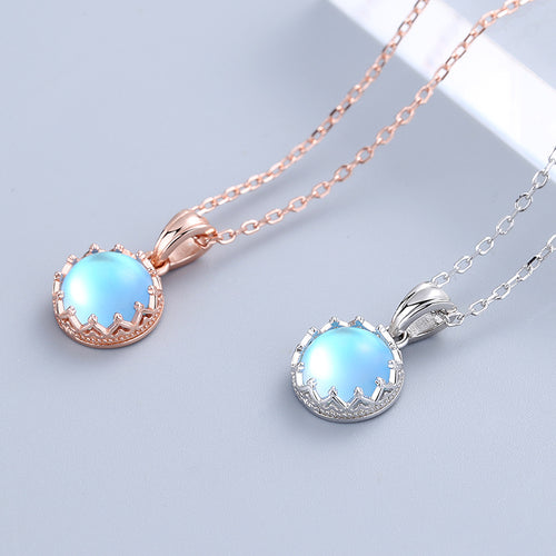 Crown Moonstone Necklace Female S925 Sterling – Jewelry Gift Ideas — 2