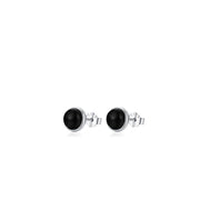 S925 Sterling Silver Black Agate Stud Earrings – Unique Gift Ideas — 5