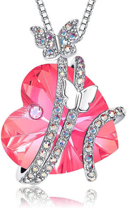 Heart-shaped Gem Inlaid With Exquisite Butterfly – Jewelry Gift Ideas — 14