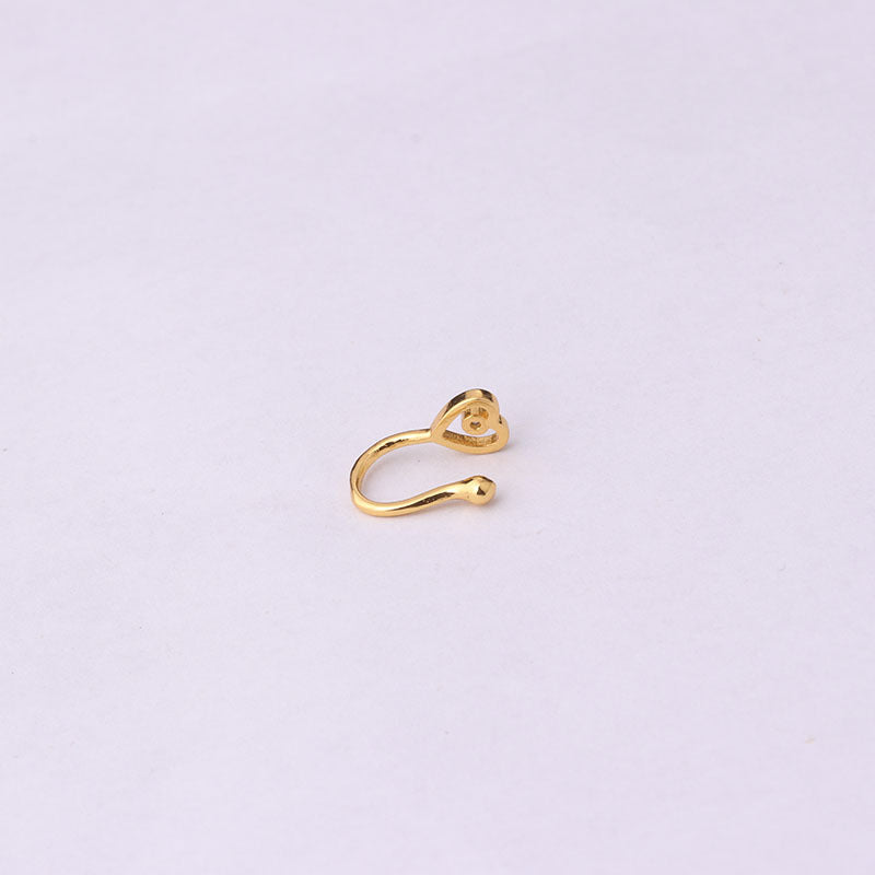 Brass-set Zircon Non-porous Piercing Clip Nose Ring – Stylish Gifts — 1