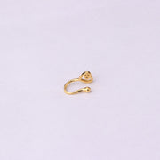 Brass-set Zircon Non-porous Piercing Clip Nose Ring – Stylish Gifts — 1