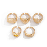 Personality Diamond-studded Ring Wrinkled Metal Men – Gifts for Him — 5