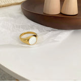 Fritillary Shell 18K Vintage Ring – Stylish Gifts — 2