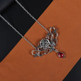 Flower Pendant Necklace Halloween Black – Jewelry Gift Ideas — 3