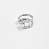 Pearl Twin Open Adjustable Ring – Unique Gift Ideas — 2