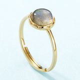 Blue Round Geometric Sterling Silver Ring – Useful Gifts — 1