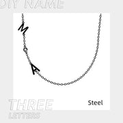 Stainless Steel 26 Alphabet Name Necklace – Jewelry Gift Ideas — 4