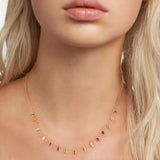 Colored Gemstone S925 Silver Small Skirt Necklace – Jewelry Gift Ideas — 1