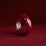 Women's Natural Raw Cinnabar Ring Niche Design Retro – Gifts for Her — 5
