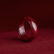 Women's Natural Raw Cinnabar Ring Niche Design Retro – Gifts for Her — 5