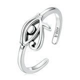 Sterling Silver S925 Simple Eye Guard Ring – Stylish Gifts — 2