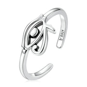 Sterling Silver S925 Simple Eye Guard Ring – Stylish Gifts — 2