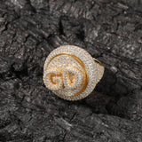 Rotatable DIY Letter Hip Hop Ring Micro Set Zircon – Creative Gifts — 3