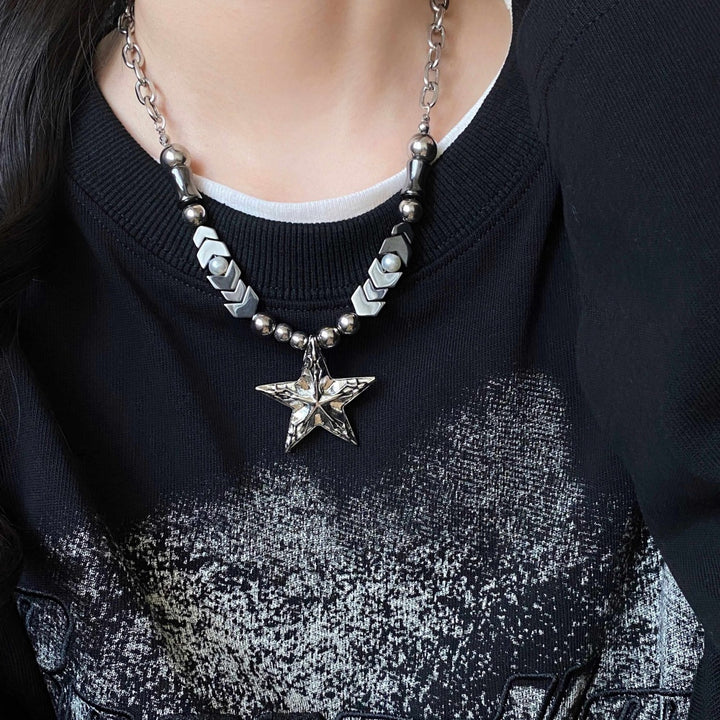 Vintage Five-pointed Star Necklace Sweater Chain – Jewelry Gift Ideas — 1