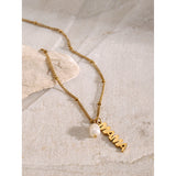 Gold Stainless Steel Mother's Day Letter Hanging – Jewelry Gift Ideas — 3