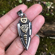Stainless Steel Viking Arrow Pendant Triangular – Jewelry Gift Ideas — 4