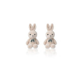 Cute Brown Bear Bunny Flocking Earrings Plush Earrings – Gifts for Her — 3