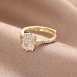 Double Layer Zircon Female Simple Ring Opening – Gifts for Her — 1