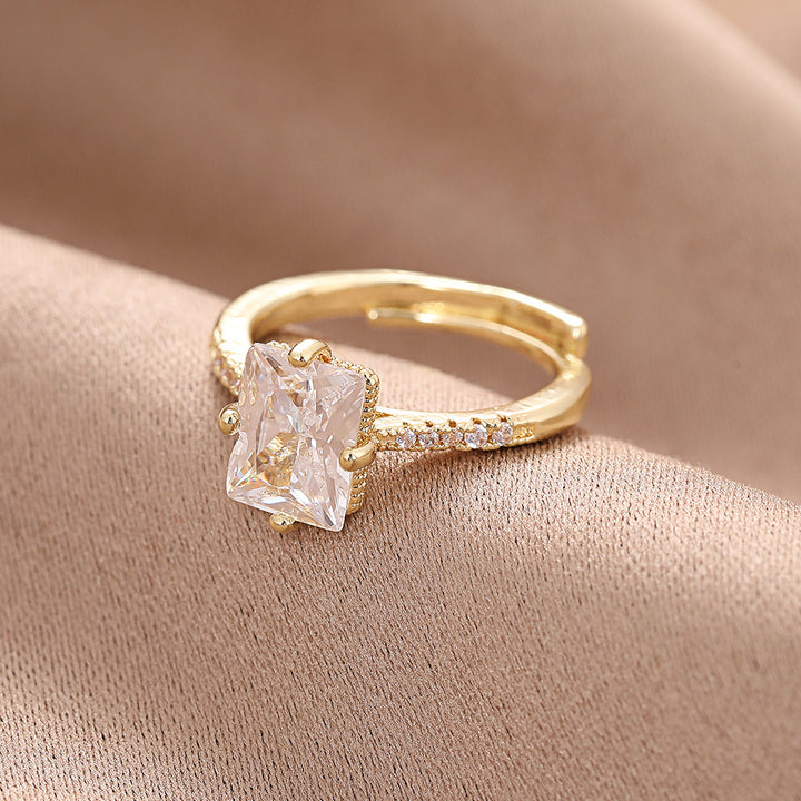 Double Layer Zircon Female Simple Ring Opening – Gifts for Her — 1