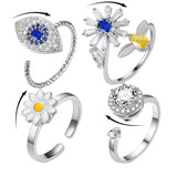 Turnable Rings Eyes Flowers Anxiety Rings – Jewelry Gift Ideas — 1