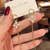 Silver Needle Opal Earrings Temperament Geometric – Stylish Gifts — 13