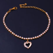 Beach Rhinestone Women's Fashion Simple Love Anklet – Stylish Gifts — 5