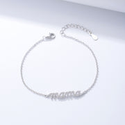 Women's 925 Sterling Silver Zircon Alphabet Mama – Jewelry Gift Ideas — 2
