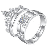 Crown Men's And Women's Diamond Couple Ring – Gifts for Her — 3