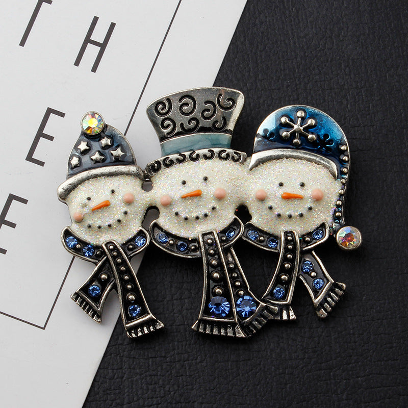Alloy Cute Personalized Little Snowman Brooch – Jewelry Gift Ideas — 1