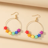 Women's Simple Colorful Pentagram Earrings – Gifts for Her — 3