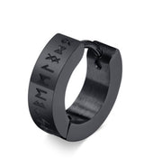 Vintage Norse Viking Runes Hoop Earrings For Men – Gifts for Him — 7