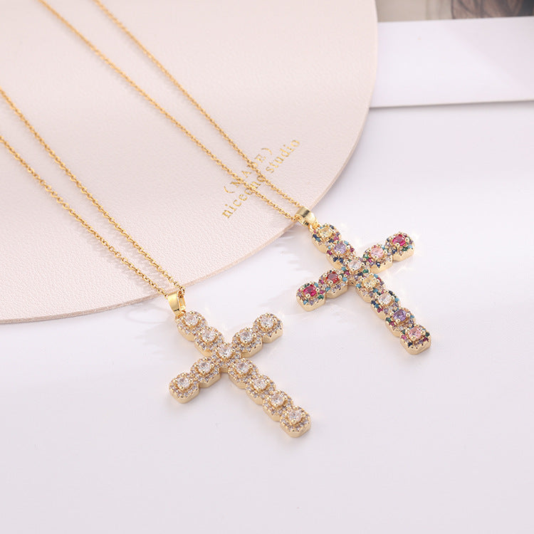 Ins Style Jewelry High End Zircon Niche Cross – Jewelry Gift Ideas — 1