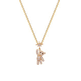 Diamond Bear Pendant Long Sweater Chain – Jewelry Gift Ideas — 5