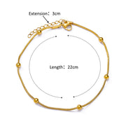 Anklet Figaro Blade 18K Stainless Steel – Stylish Gifts — 12
