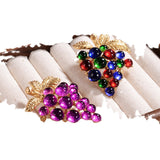 Retro Style Colorful Purple Grape Shape Brooch – Stylish Gifts — 12
