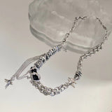 Sweet Cool Wind Starlight Black Zircon Necklace – Jewelry Gift Ideas — 4