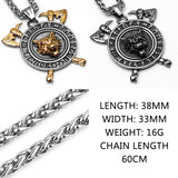 Wolf Head Titanium Steel Pendant Axe Celtic – Jewelry Gift Ideas — 3