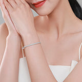 S925 Sterling Silver Bracelet Female Opening Oval – Jewelry Gift Ideas — 2
