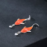 Design Epoxy Koi Stud Earrings Women's Chinese Style – Stylish Gifts — 3