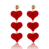 Earrings Personality Exaggerated Red Heart Long – Stylish Gifts — 13
