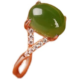 Ethnic Silver Rose Gold Inlaid Jasper Fashion Egg Face – Stylish Gifts — 4