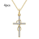 Alloy Pendant With Diamond And Eight-character – Jewelry Gift Ideas — 18