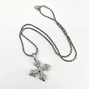925 Silver Cross Vajra Pestle Five Pendant Men's – Jewelry Gift Ideas — 9