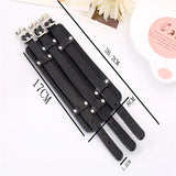 Exaggerated Punk Cattle Leather Bracelet Wide – Jewelry Gift Ideas — 5