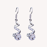Purple Zircon Spiral Ear Hook Earrings – Small Gift Ideas — 6