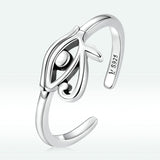 Sterling Silver S925 Simple Eye Guard Ring – Stylish Gifts — 1