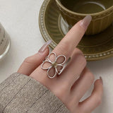 Flower Two-color Open Ring Wholesale Women – Gifts for Her — 3