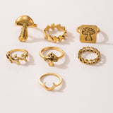 Fashion Alloy Moon Mushroom Love Ring Set – Stylish Gifts — 3