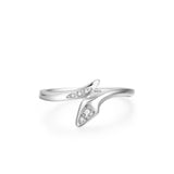 Sterling Silver Snake Ring Female Stackable Band Ring – Gifts for Her — 11